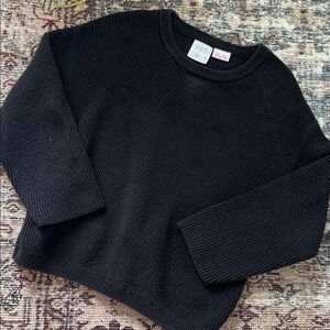 Zara Kids // black textured pullover